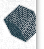 Magenta Wireframe Cube